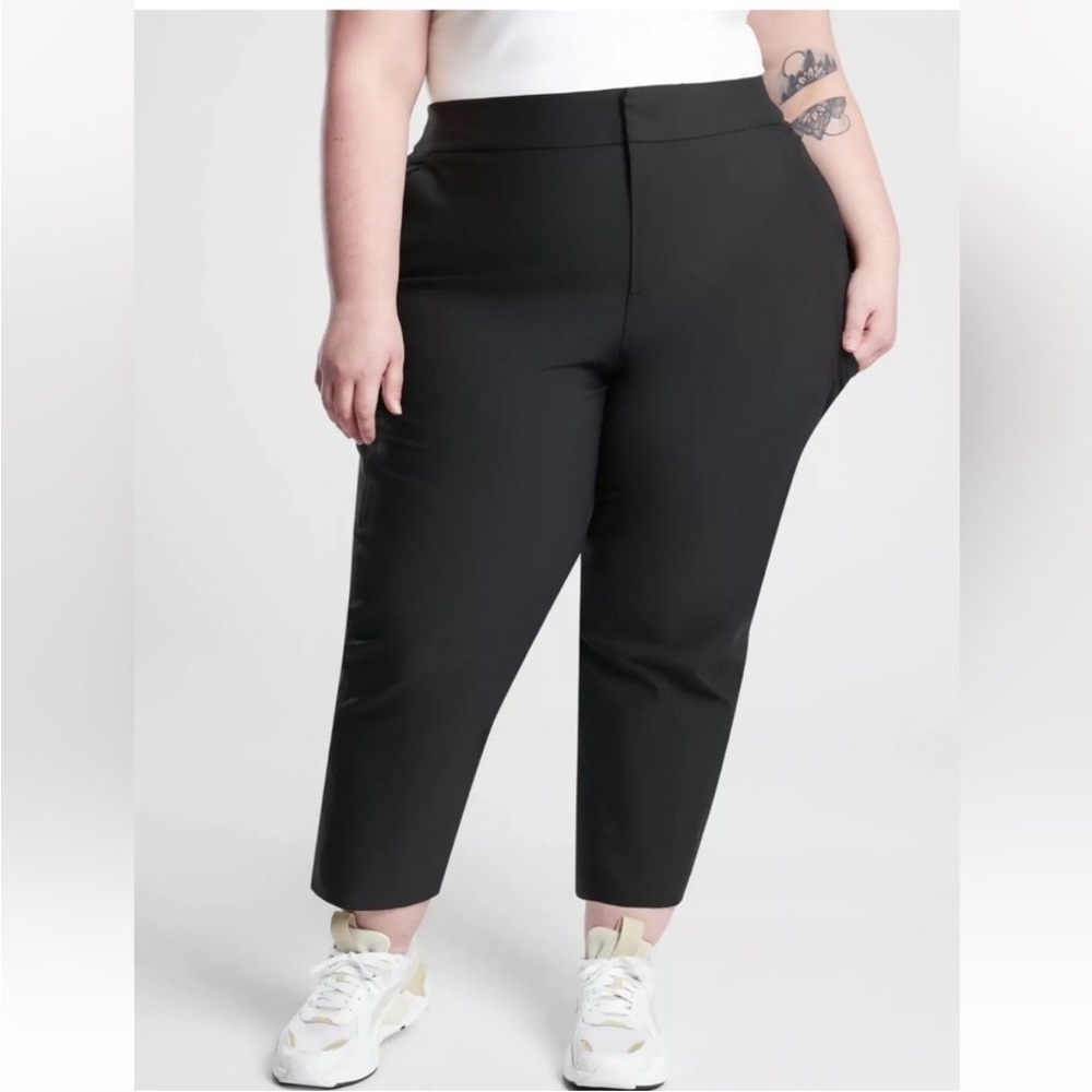 Athlete Stellar Skinny Trousers Black Stretch Business Casual Minimalist‎ Sz 20